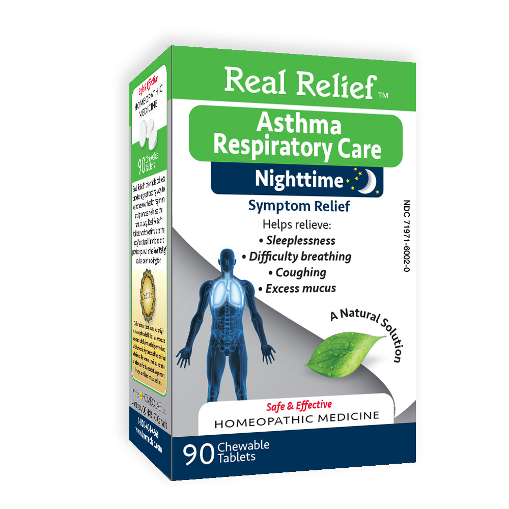 Real Relief Asthma Respiratory Care Nighttime Tablets Homeolab Shop