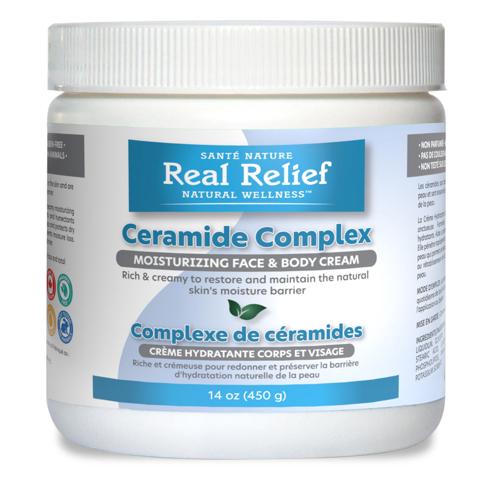 Real Relief Ceramides Complex Cream Moisturizing Face and Body Cream14 Oz