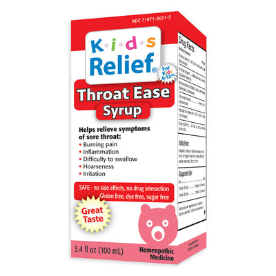 Kids Relief Throat Ease Syrup for Kids 0-12 Years