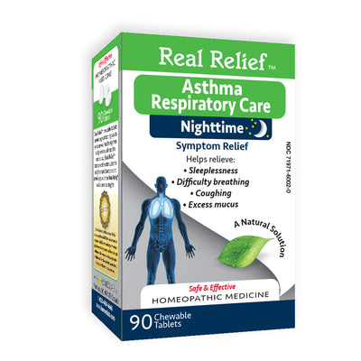 Real Relief Asthma Respiratory Care Nighttime Tablets
