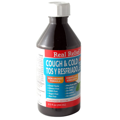 Real Relief Cough & Cold Daytime Syrup Non Drowsy Formula 8.5 Fl Oz