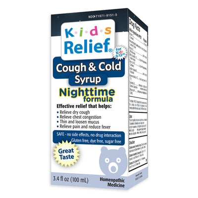Kids Relief Cough & Cold Nightime Syrup for Kids 0-12 Years